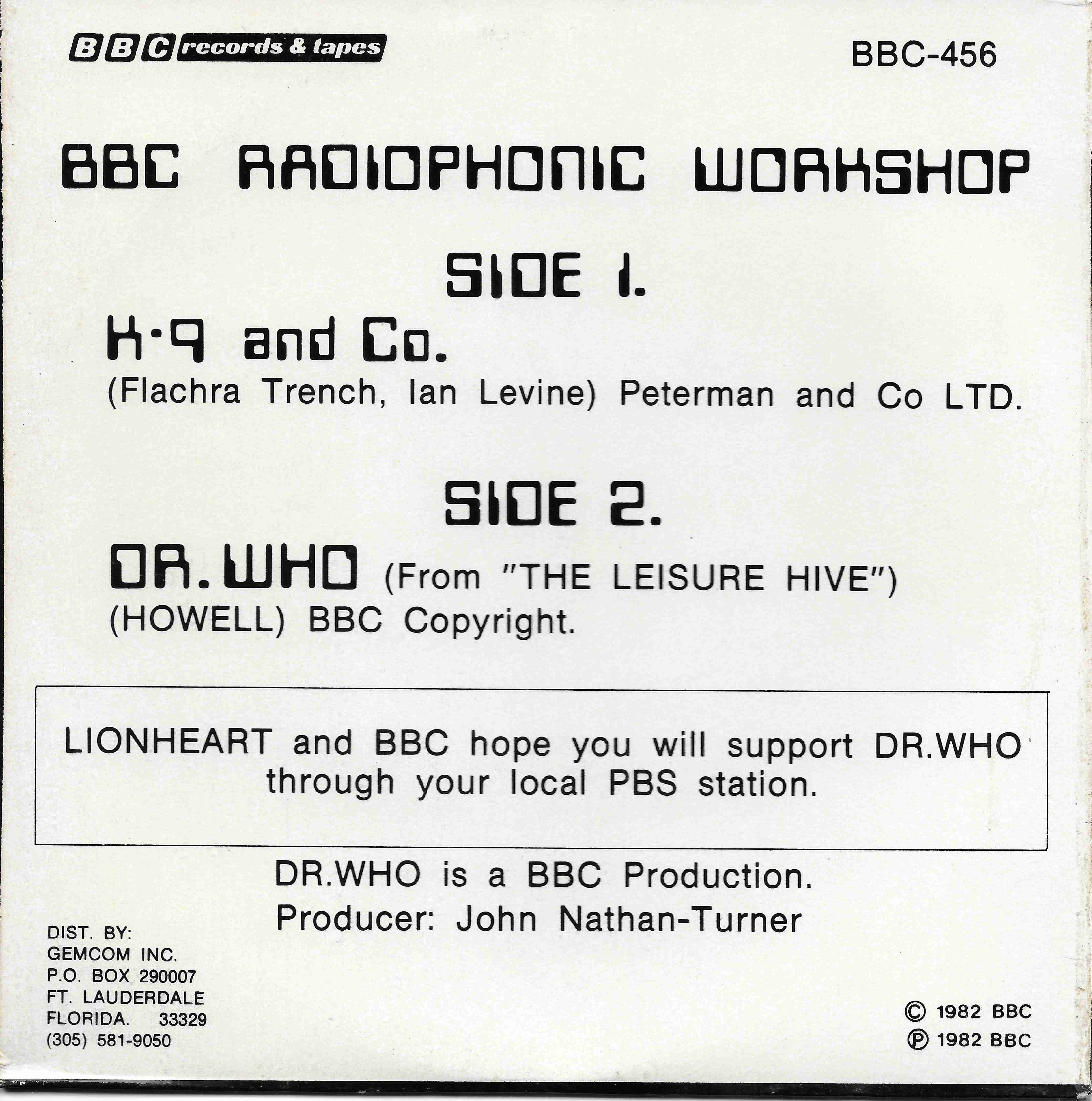 Picture of BBC - 456 K-9 and Co. by artist Flachra Trench / Ian Levine from the BBC records and Tapes library